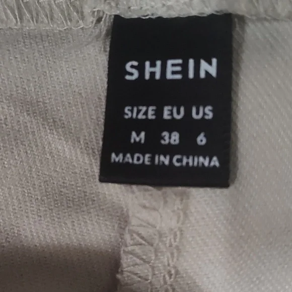 SHEIN Cream Pants NWOT - Picture 2 of 13